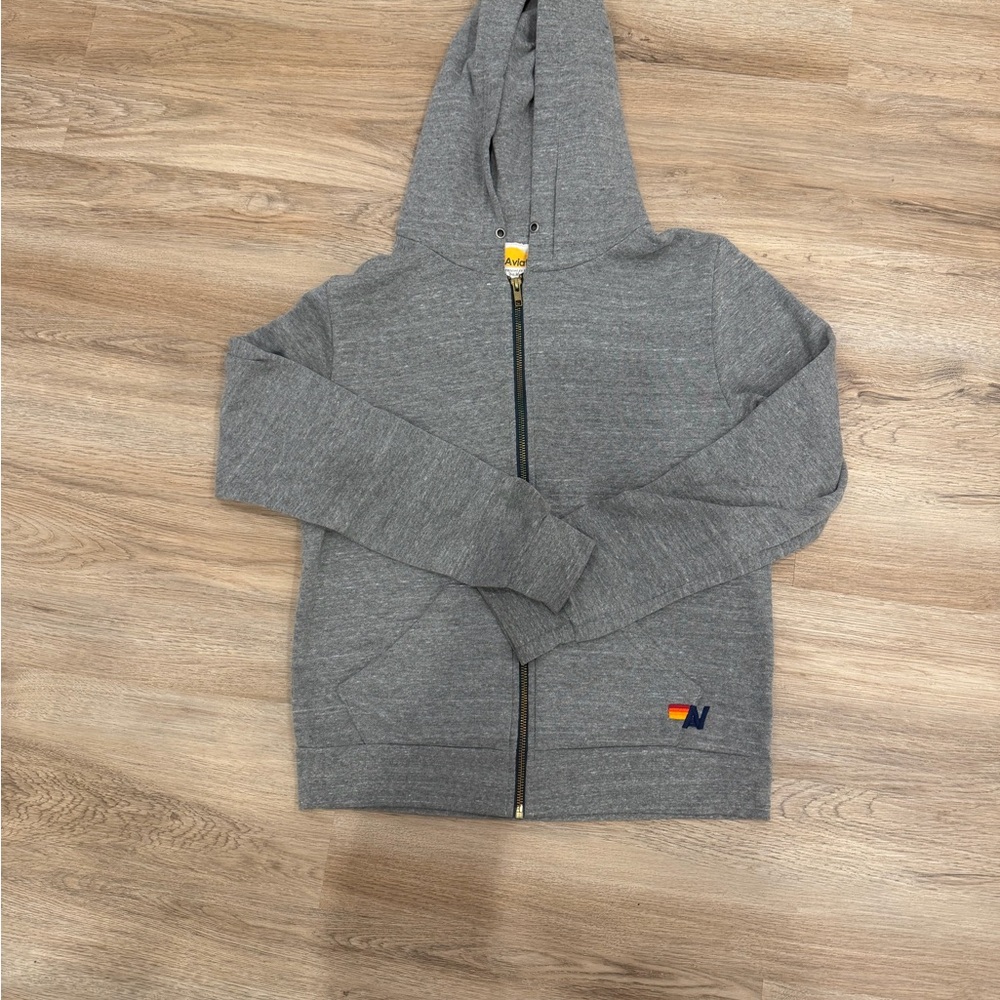 Aviator Nation Gray Zip-Up Hoodie women’s size medium. Excellent condition.